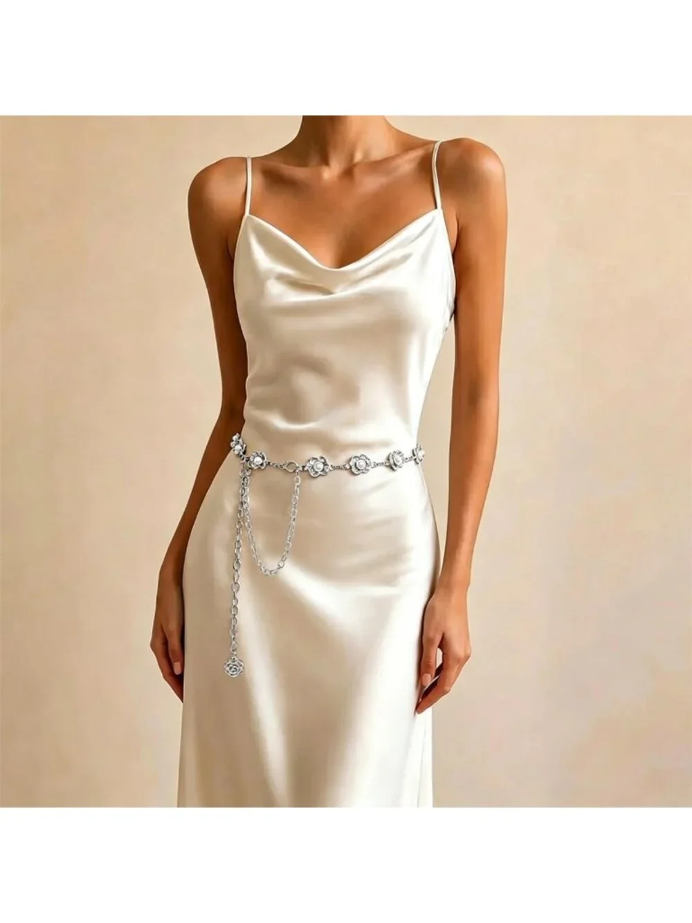 Adjustable Metal Waist Chain Belt for Women - Gold & Silver Fashion Accessory